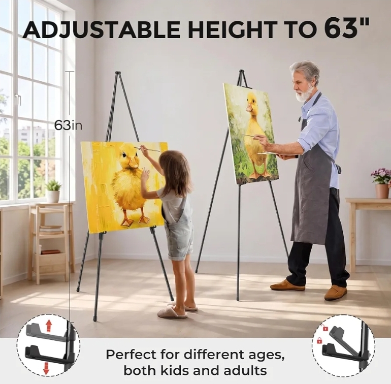 8 Pack 63" Easel Stand for Sign, Black, with Carry Bags - Image 10
