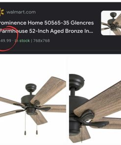 Alternative view of Prominence Home Glencrest, 52 Inch Farmhouse Ceiling Fan with No Light, Remote Control, Three Mounting Options, 5 Dual Finish Blades, Reversible Motor - 50682-01 (Bronze)