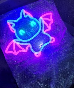 Alternative view of Halloween Neon Signs for Wall Decor Light Up Bats Sign for Man Cave Bats Neon Lights