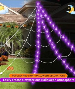 Alternative view of Halloween Decorations Outdoor, Spider Web Lights 250 LED Lighted Spider Web 16.4Ft Giant Halloween Decorations