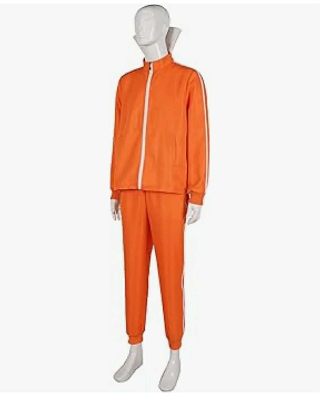Men's adult sports suit 2-piece hoodie sportswear suit fashion sportswear suit with wig, 3X - Image 5