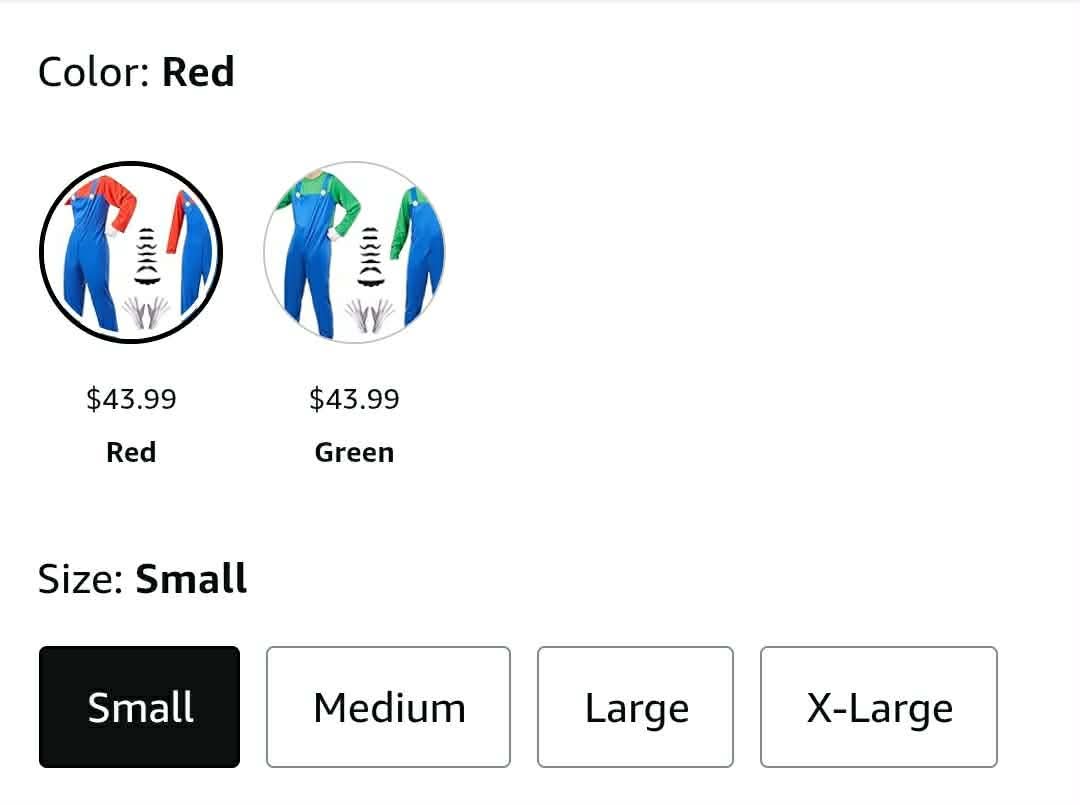 Plumber Jumpsuit Cosplay Costume with Hat Gloves Moustache Accessories Set, Small- Mario - Image 2