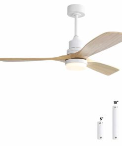 52 Inch Ceiling Fan with Lights Modern Wood Ceiling Fan Remote Control