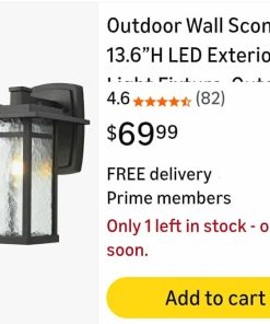 Alternative view of 13.6”H LED Exterior Light Fixture, Outdoor Lights
