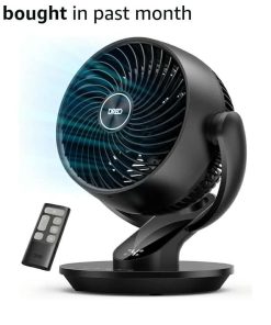 13-Inch Oscillating Table Air Circulator Fan for Whole Room, 120° Tilt Adjustment