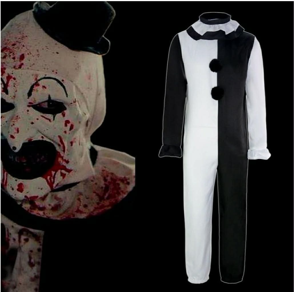 Scary Killer Clown Halloween Costume Creepy Cosplay Props for Kids, 7-8yrs - Image 9
