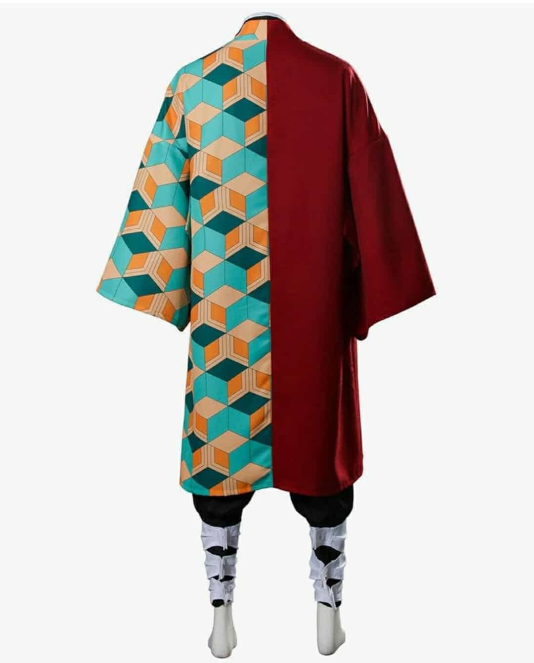 Mens Tomioka Giyuu Cosplay Costume Halloween Anime Haori Kimono Outfit Set, Small - Image 9