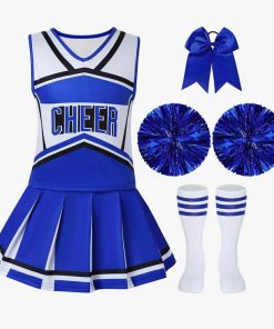 Cheer Uniform Set Fancy Dress For Party Birthday, 9-10yrs old