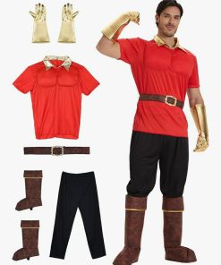 5Pcs Suit Muscle Tops Plus Size Villain Character Cosplay Costumes Party Outfit, XL
