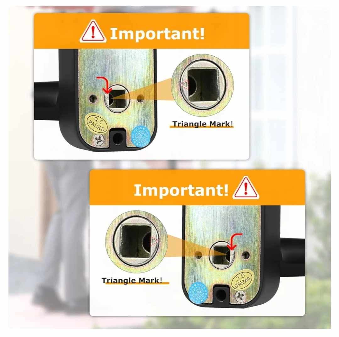 Double Sided Keypad Door Lock with Adjustable Deadlatch 2-3/8'' and 2-3/4'', Keyless Door Lock with Handle - Image 8