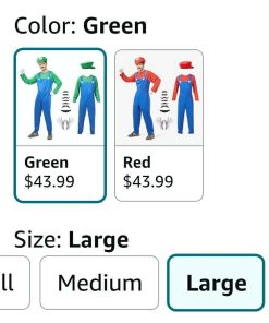 Alternative view of Plumber Jumpsuit Cosplay Costume with Hat Gloves Moustache Accessories Set, Large- Luigi