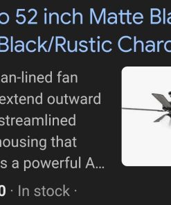 Alternative view of 52" Ceiling Fans, Reversible blades, Large, Black