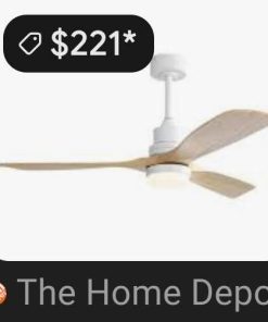 Alternative view of 52 Inch Ceiling Fan with Lights Modern Wood Ceiling Fan Remote Control