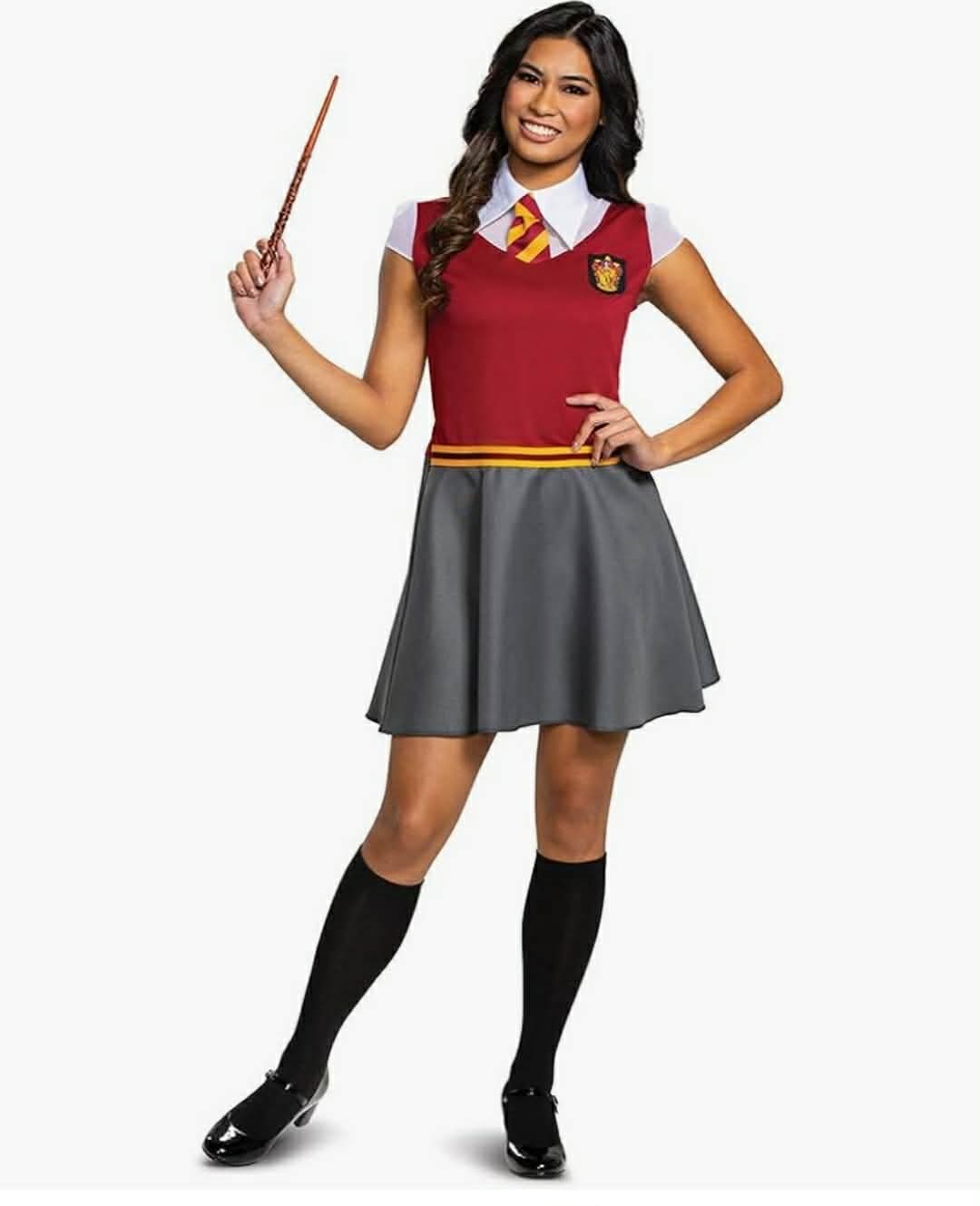 Harry Potter Dress Skirt, Teen and Tween Official Hogwarts Wizarding World Costume Dress with Collar and Tie, XL