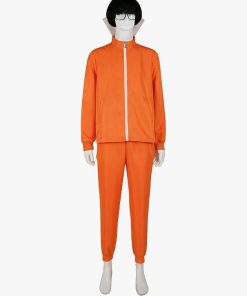 Men's adult sports suit 2-piece hoodie sportswear suit fashion sportswear suit with wig, 3X