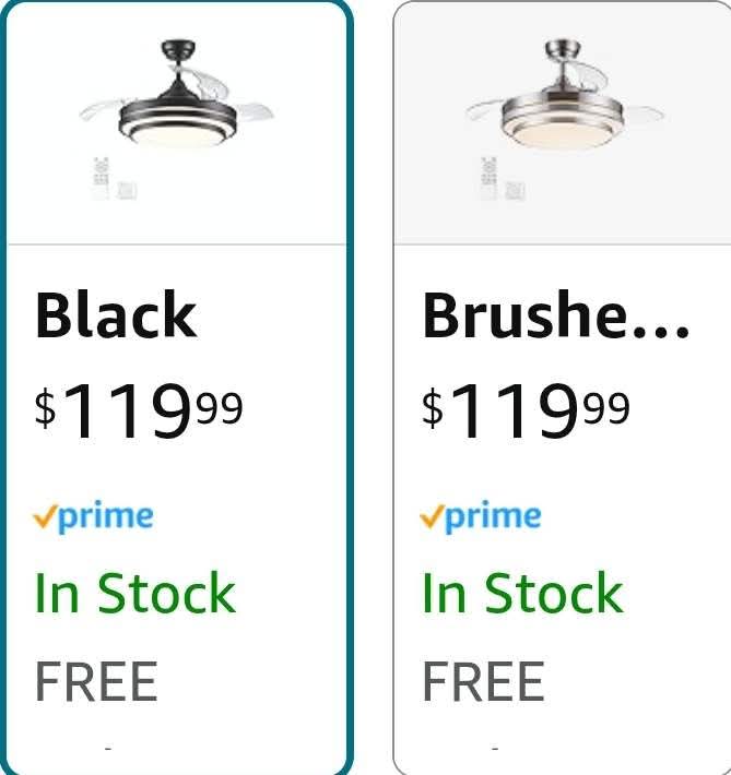 Retractable Ceiling Fan with Lights Remote Control, 42 Inch Black Ceiling Fan - Image 7