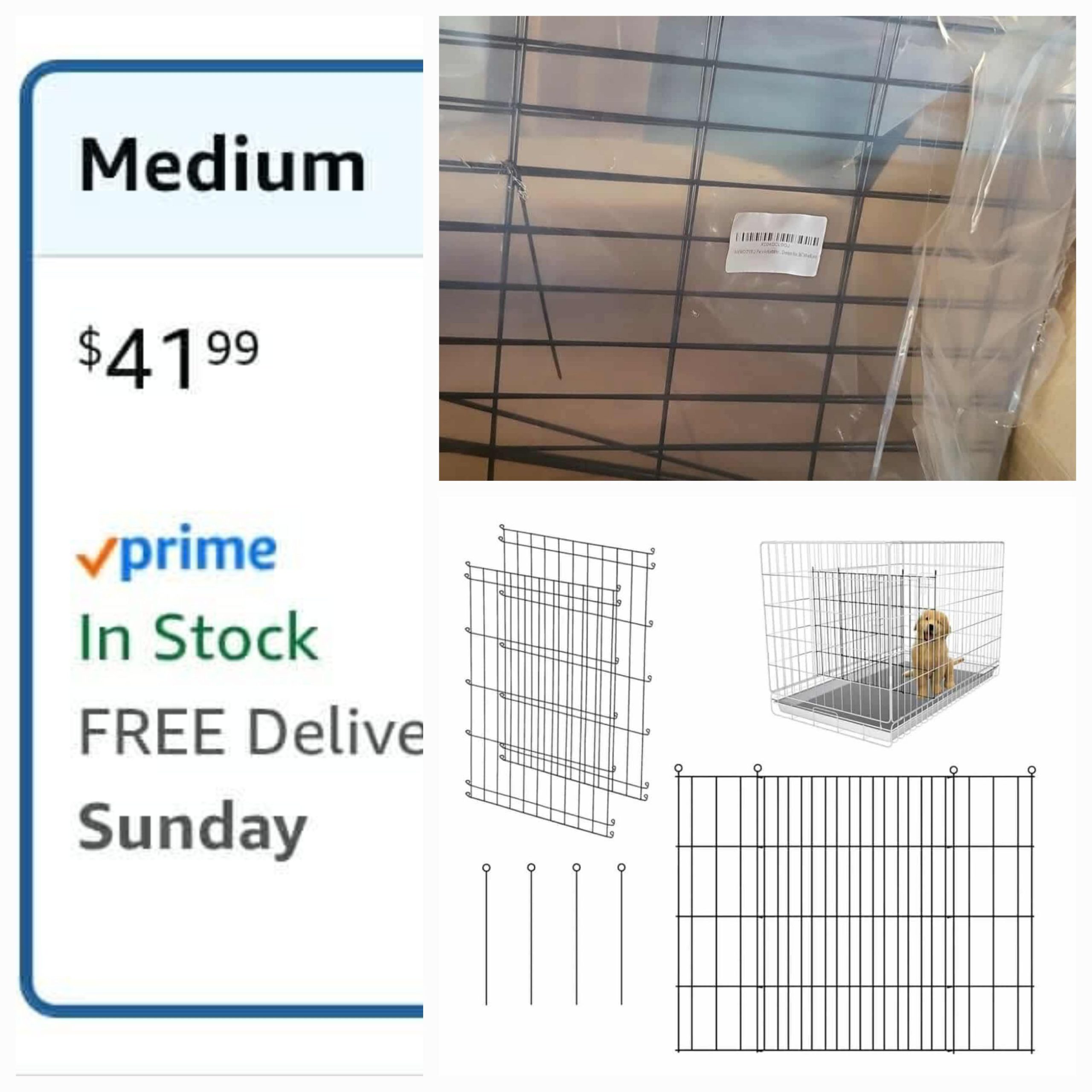 Dog Crate Divider Panel - 2 Pack Black Metal, Compatible with 32"-36"/42" & Other Crate Sizes, 20.47" H x Adjustable Width 15.74"-29.13"(Dog Crate NOT Included) - Image 2