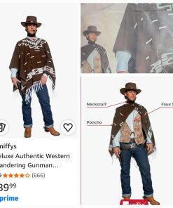 Alternative view of Smiffys Deluxe Authentic Western Wandering Gunman Cowboy Costume, Large