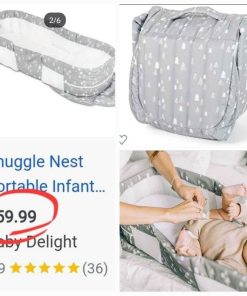 Alternative view of Baby Delight Snuggle Nest Portable Infant Lounger | Unique Patented Design | Trees