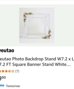 Alternative view of Photo Backdrop Stand W7.2 x L7.2 x H7.2 FT Square Banner Stand White Backdrop Support Kit