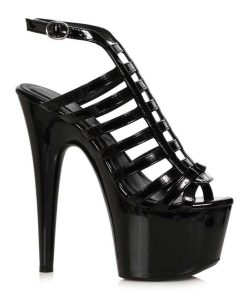 SAINTLY, 7 Inch Strappy Sandal, 7" Stiletto with Straps, Shoe Size 9