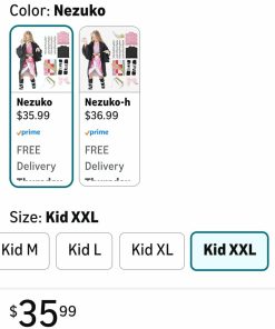 Alternative view of Halloween Cosplay Costumes Kamado Kids Anime Kimono Halloween Cloak XXL