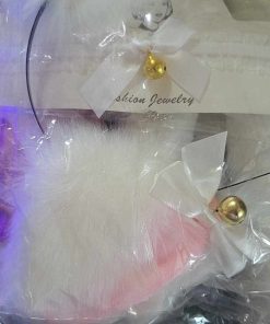Alternative view of Costume Accessory Set for Women, Cosplay Party Costume, Handmade Plush Ear Set