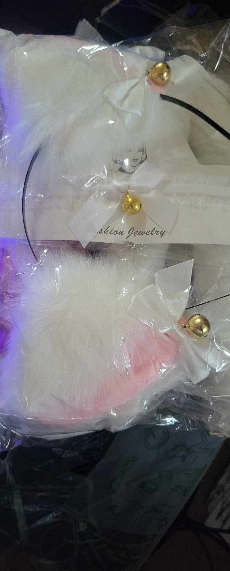 Costume Accessory Set for Women, Cosplay Party Costume, Handmade Plush Ear Set - Image 2