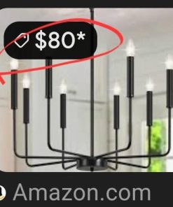 Alternative view of 8-Lights Rustic Candle Chandelier Industrial Pendant Lights
