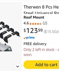 Alternative view of 8 Pcs Heavy Steel Universal Roof Rack Mounting Brackets