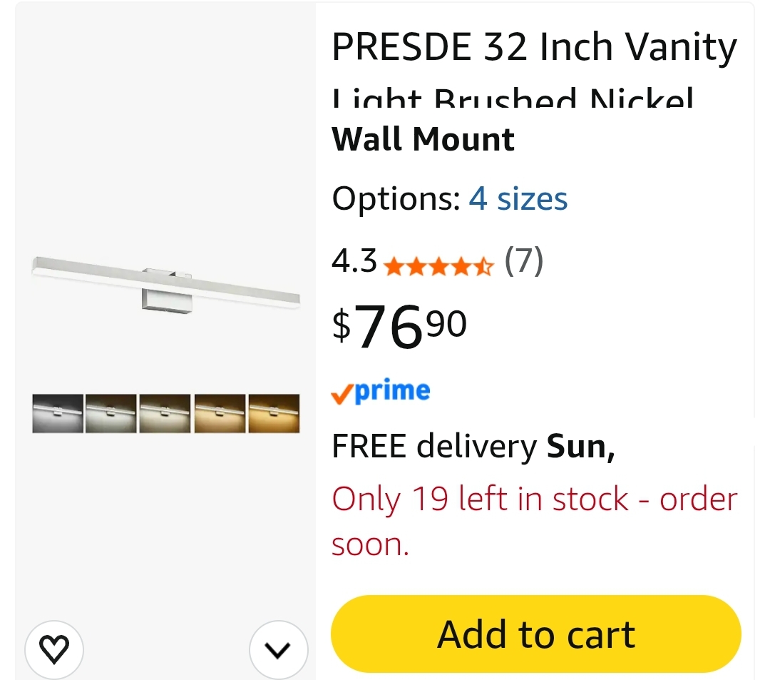 Bathroom Light Fixtures Dimmable 32in Silver LED Vanity Light - Image 2