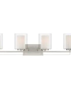 Minka Lavery Parsons Studio 4 Light 33" Wide Vantage Bathroom Vanity Light, Brushed Nickel