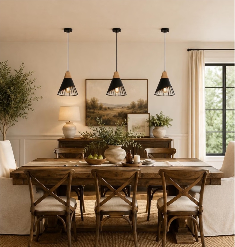 3pk Iron Pendant Lights, Modern Geometric Lights, Ceiling Decorative Lighting fixtures - Image 12