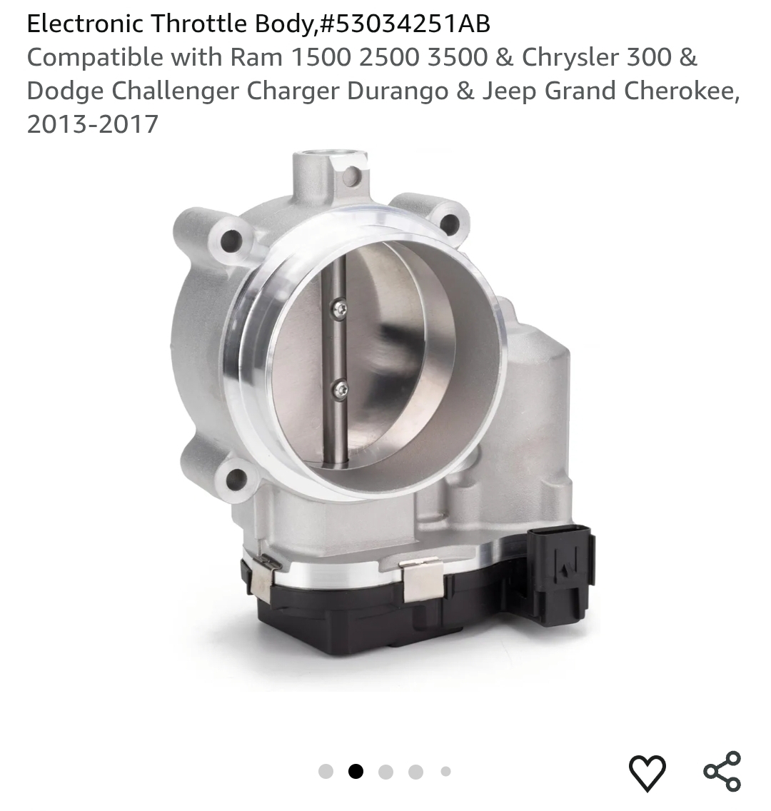 Electronic Throttle Body, #53034251AB - Image 5