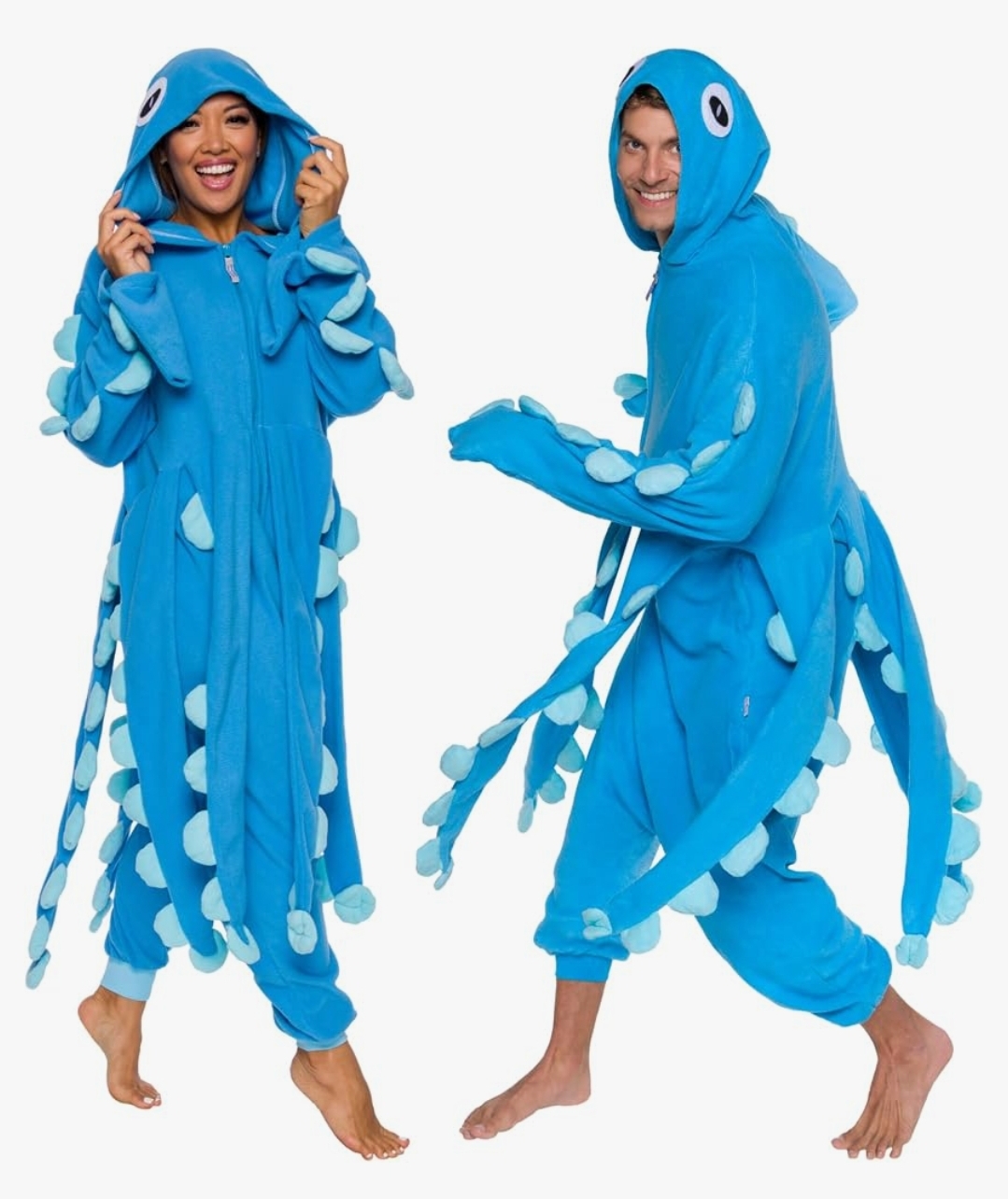 Sea Creatures Onesie Lobster, Clown Fish, Hammerhead Shark, Octopus, Squid - Plush Adult Animal Costume Jumpsuit