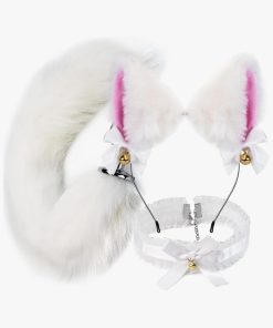 Costume Accessory Set for Women, Cosplay Party Costume, Handmade Plush Ear Set