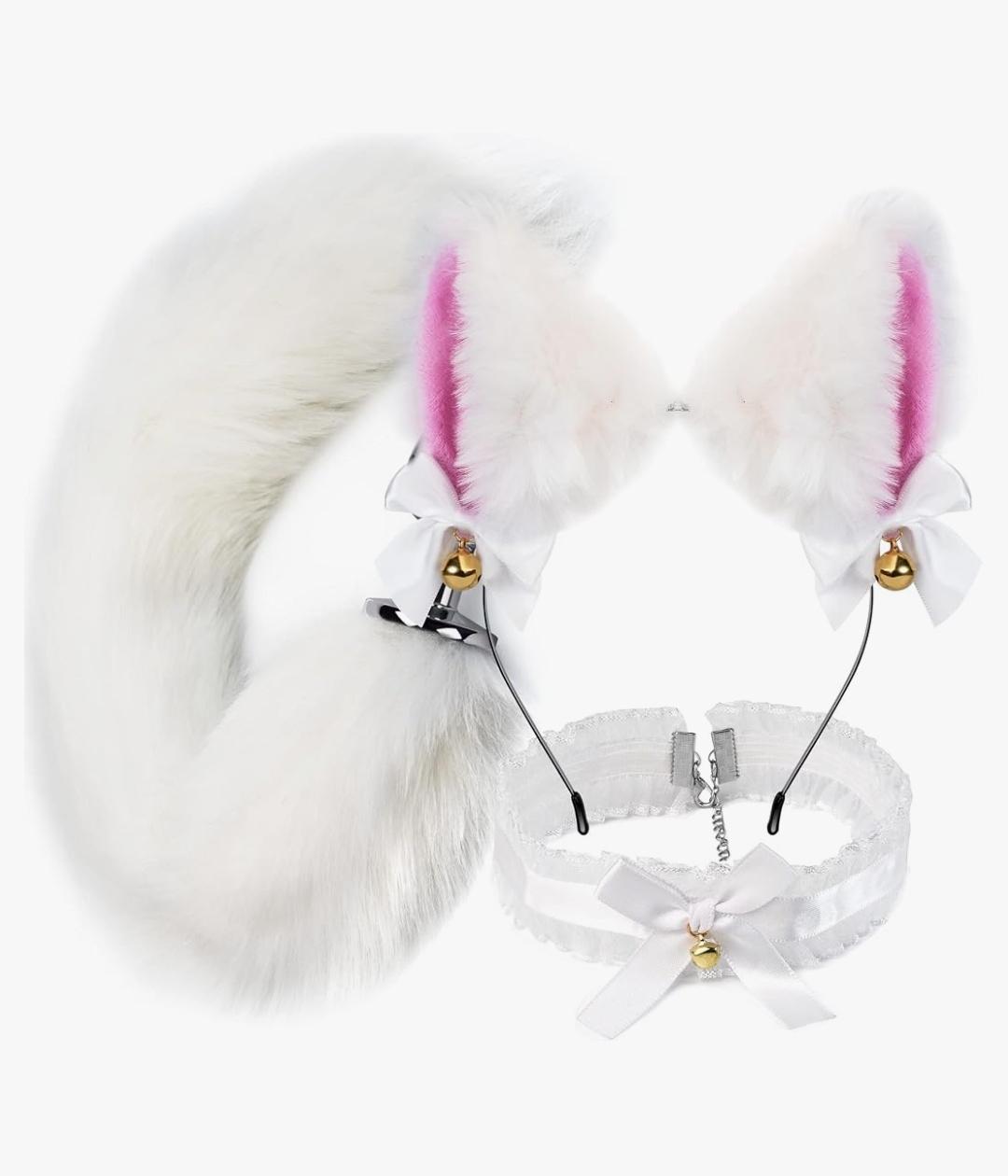 Costume Accessory Set for Women, Cosplay Party Costume, Handmade Plush Ear Set