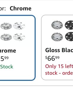 Alternative view of 4 Pcs 181.6mm Chrome Wheel Center Caps for 2009-2014 F150 Expedition