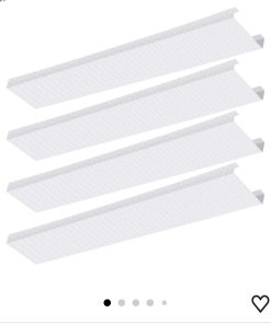 4 Pcs 48 Inch Fluorescent Light Fixture Covers Replacement Wrap Around Light Cover 4ft Two Bulb Replacement Lens Transparent Square Lenses