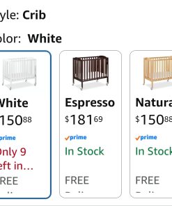 Alternative view of Dream On Me Mini Folding 3-in-1 Portable Baby Crib, Sturdy Locking Wheels