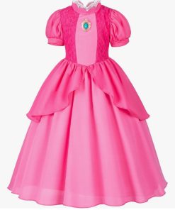 Alternative view of Pink Princess Peach Costume for Girls Dress Up, [Girls 4-5 years]