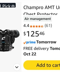 Alternative view of Champro AMT Umpire Chest Protector, Large 14"