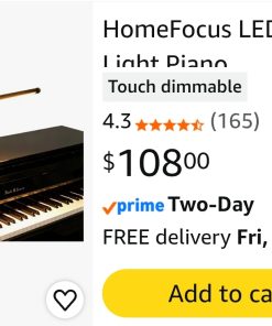 Alternative view of Piano Light, LED Piano Lamp, Music Lamp, Eye-Caring, Stepless Dimming,Touch Dimmable