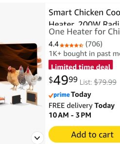 Alternative view of Chicken Coop Heater, 200W UL Certified Radiant Panel, Black