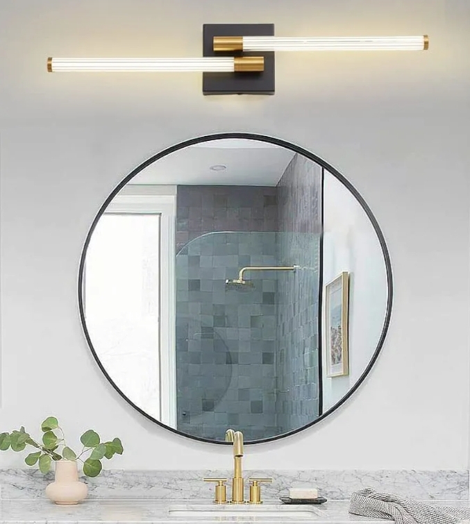 24 inch LED Black and Gold Vanity Lights Bar Modern Wall Sconce - Image 3
