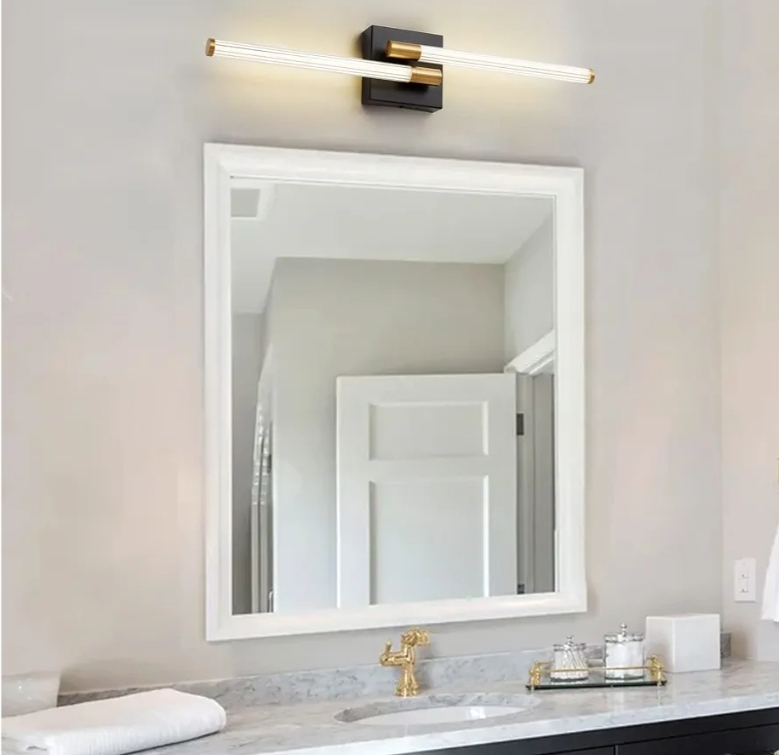 24 inch LED Black and Gold Vanity Lights Bar Modern Wall Sconce - Image 4