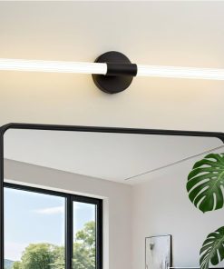 LED Bathroom Vanity Lights Black Wall Sconce Modern 30"