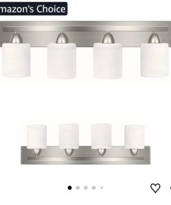 4-Light Bathroom Vanity Bar Light Fixture - Brushed Nickel