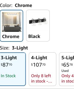 Alternative view of 3-Lights Industrial Stainless Steel Chrome Finish with Globe Clear Glass