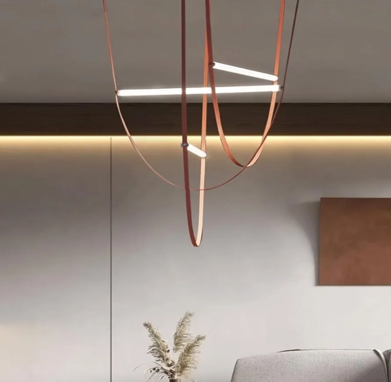 Large Chandelier Living Room Villa Modern Minimalist Staircase Chandelier (35.4+43.3+51.1) - Image 12